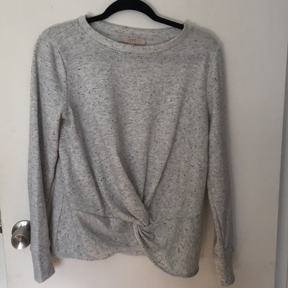 Loft knit front sweatshirt